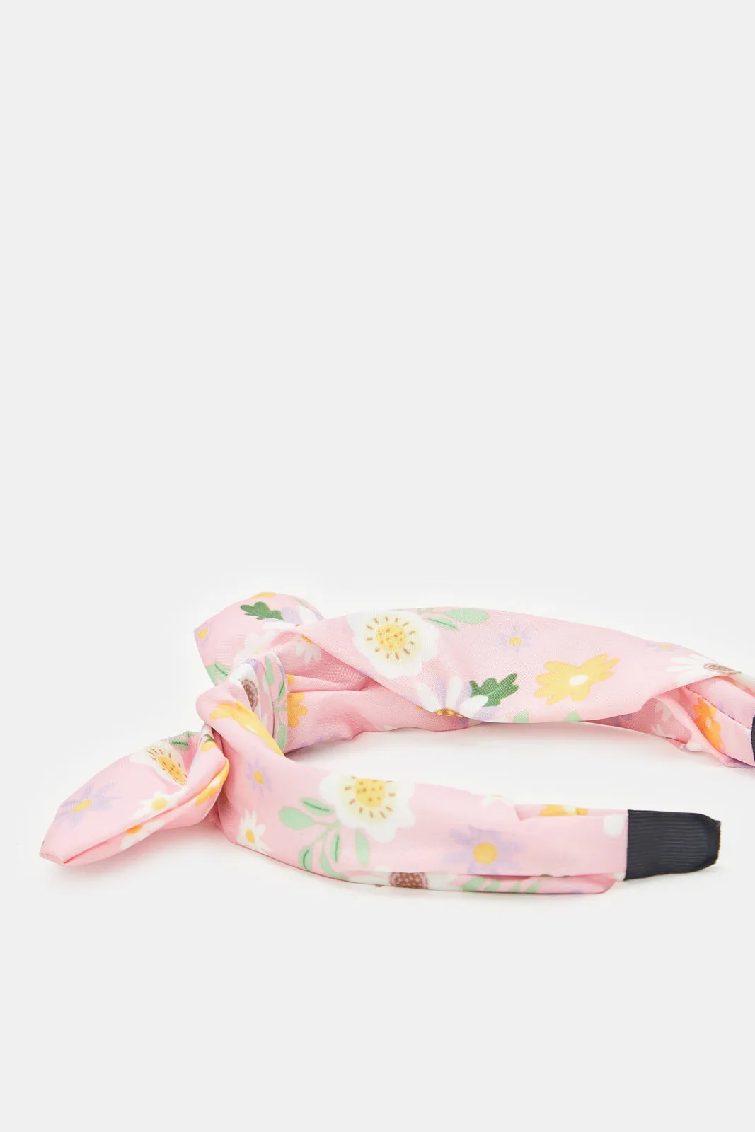 Girls Pink Floral Print Headband