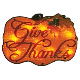 'Give Thanks' Harvest Shimmer Lighted Ornamental