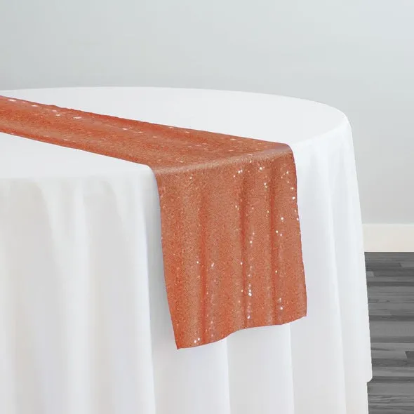 Glitz Sequins Table Runner in Peach