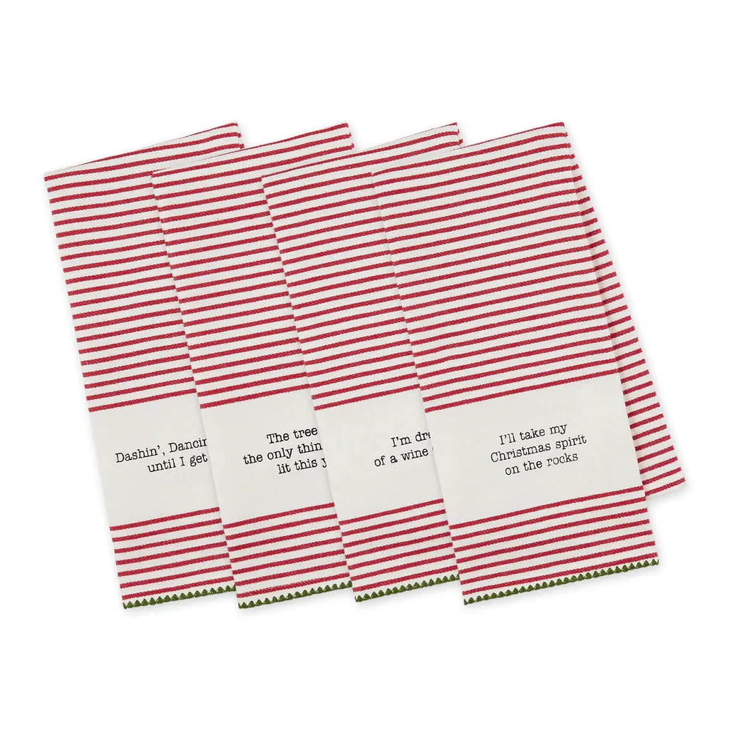 Happy Alcohol-Idays Printed Dishtowels