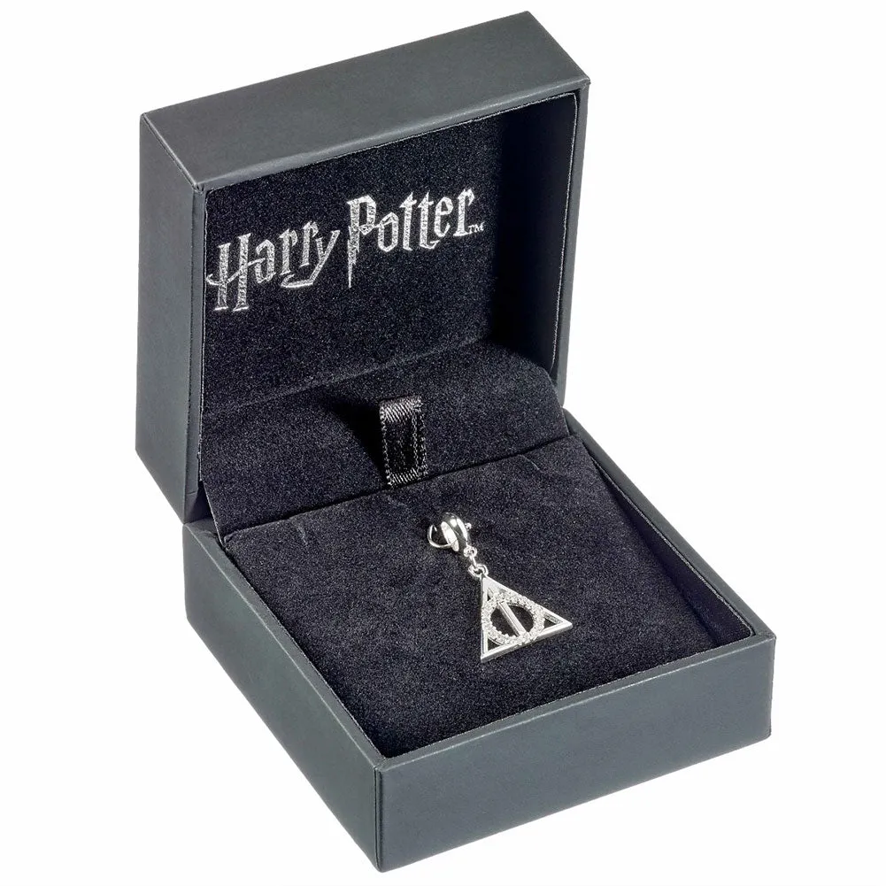 Harry Potter Sterling Silver Crystal Charm - Deathly Hallows