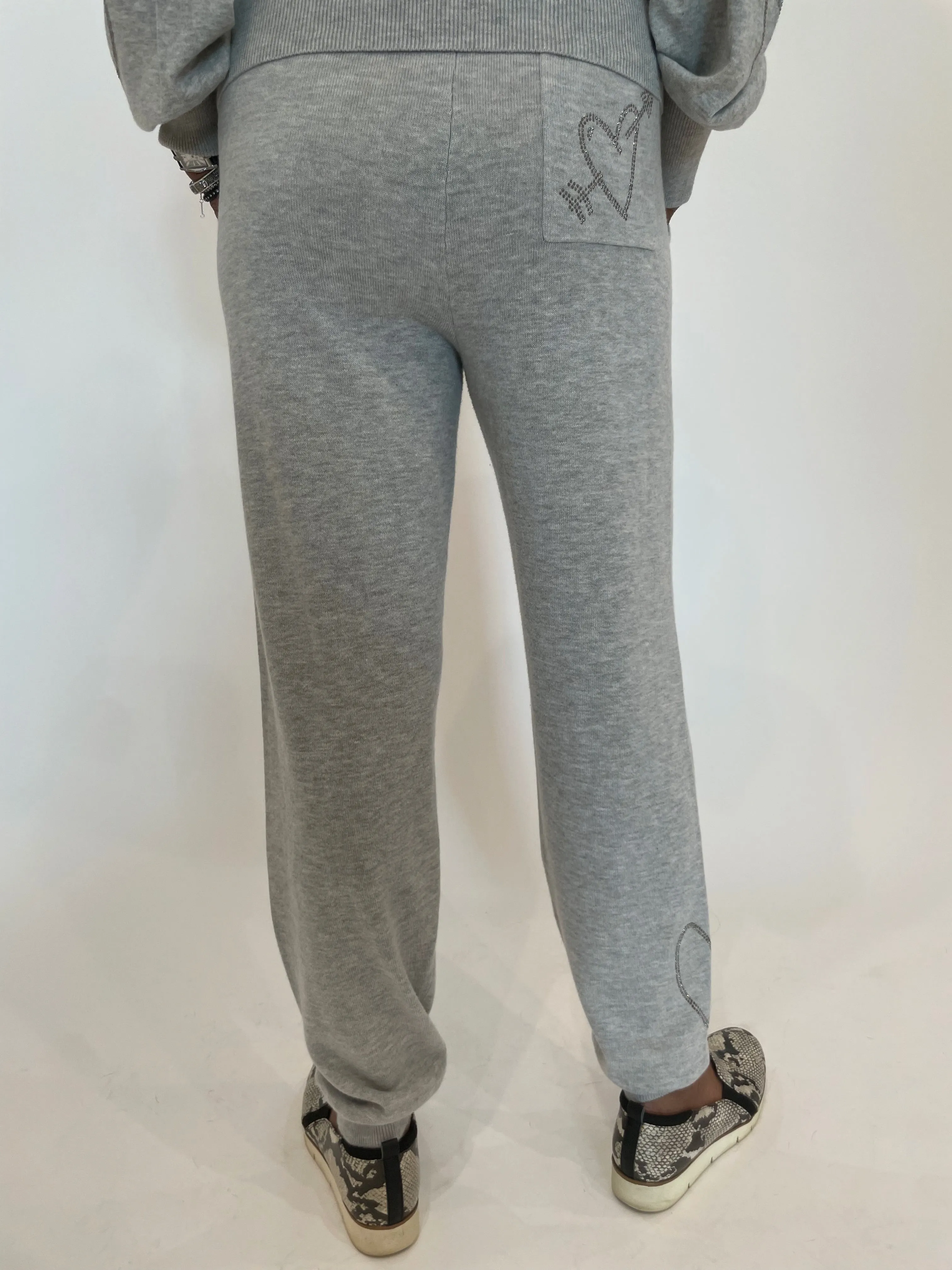 Heart Hot Fix Joggers - Chromium