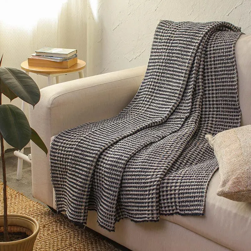 Karakoram Throw - Natural & Blue