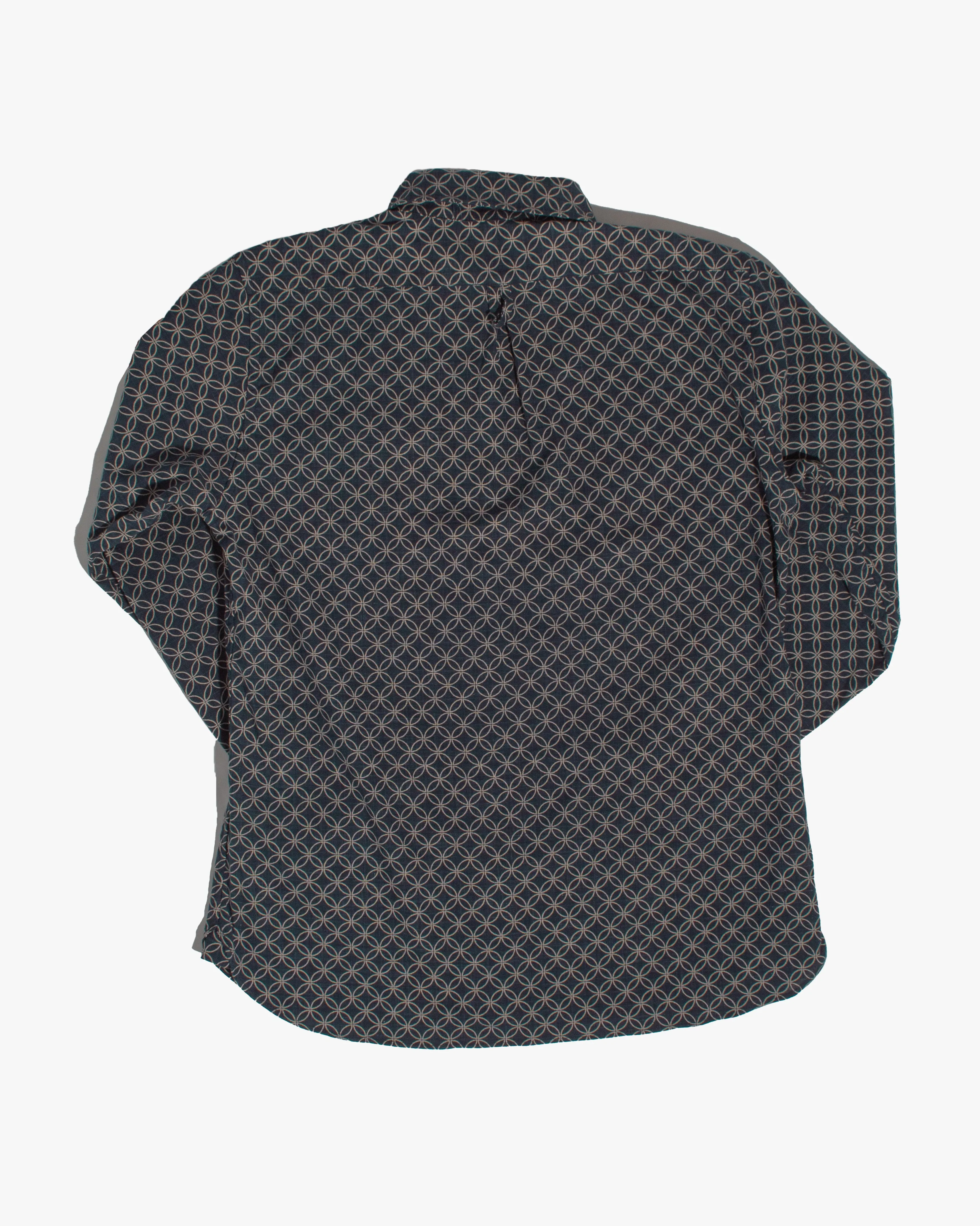 Kiriko Original Shirt, Long Sleeve Button-Up, Indigo Shippou