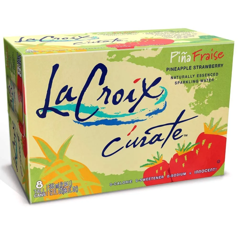 La Croix Curate Pina Fraise 8 Pack / 12oz cans