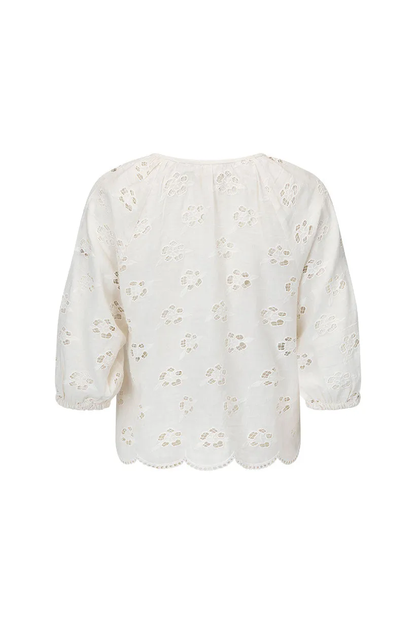 Love Note Broderie Blouse