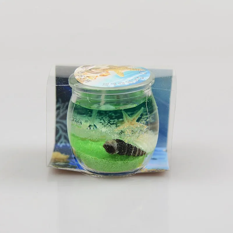 Marine jelly candle with glass jar Ocean Shells Romantic decorative scented candles for Valentines Wedding birthday gift