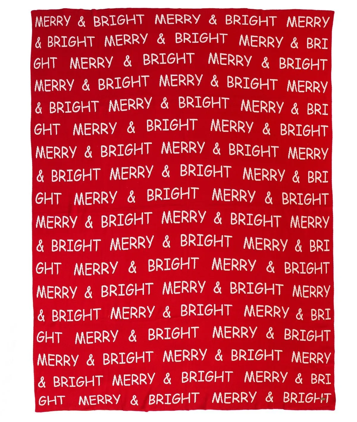 Merry & Bright - Red 100% Cotton Knitted All Season AC Throw Blanket