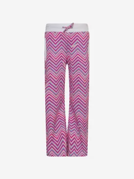 Missoni Girls Zigzag Joggers in Pink