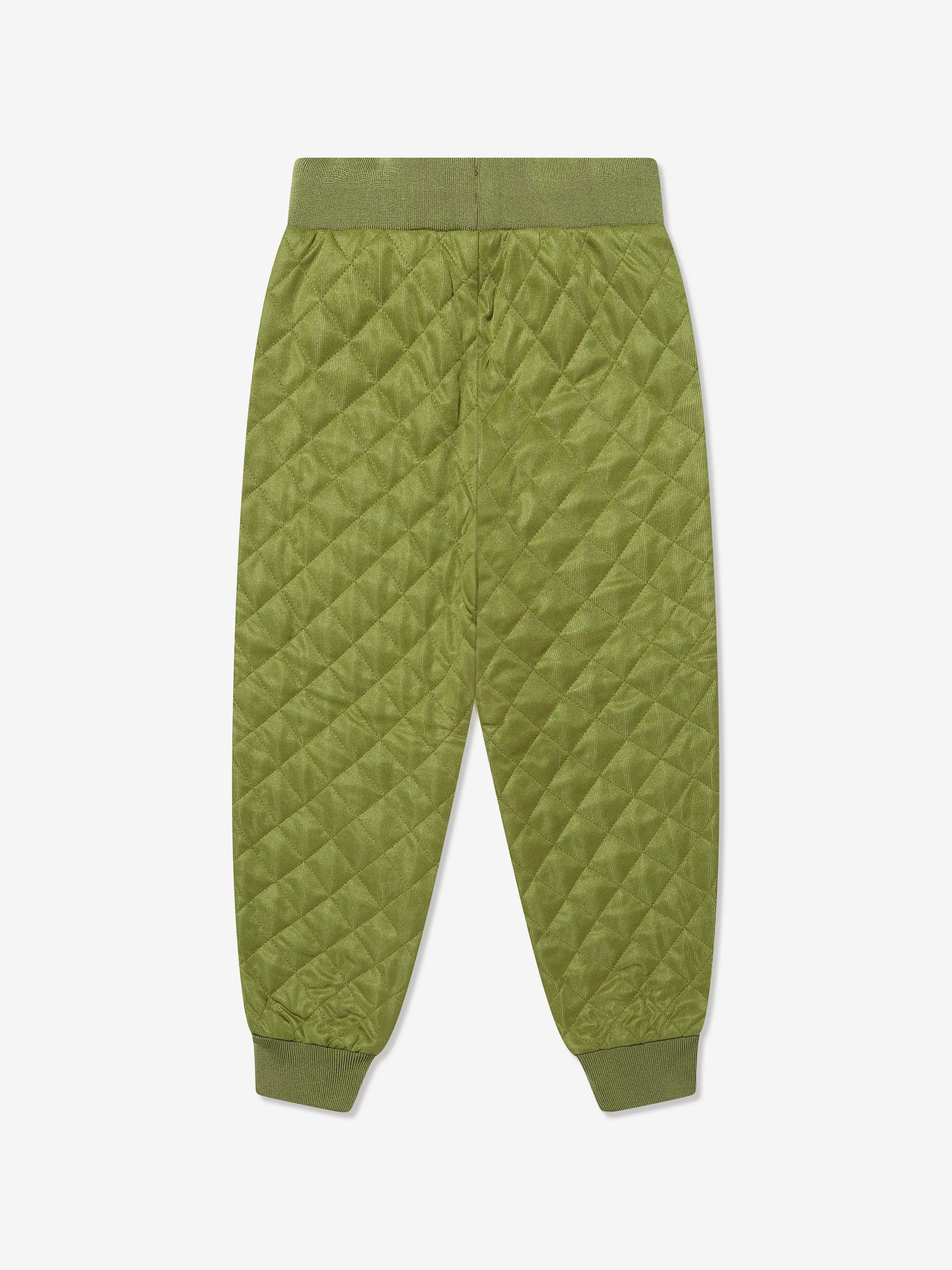 Moschino Boys Quilted Joggers in Green