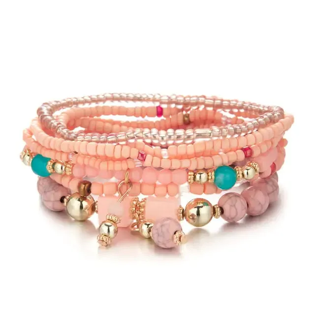 Multilayer Elastic Weave Bracelets