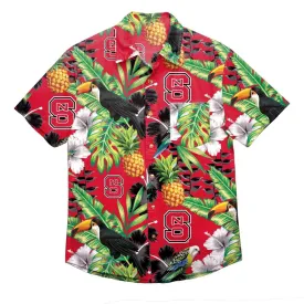 NC State Wolfpack NCAA Mens Floral Button Up Shirt