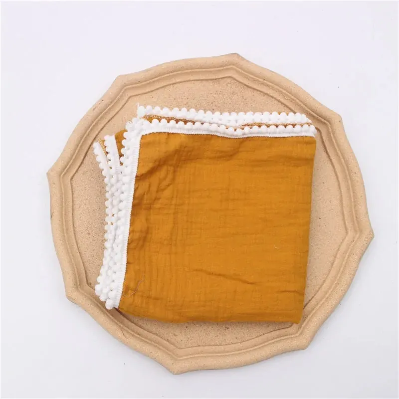 Organic Cotton  Baby Tassel Blankets