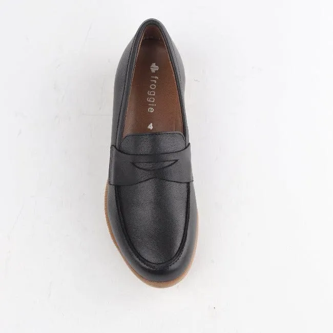 Penny Loafer with Removable Footbed in Black - 12464