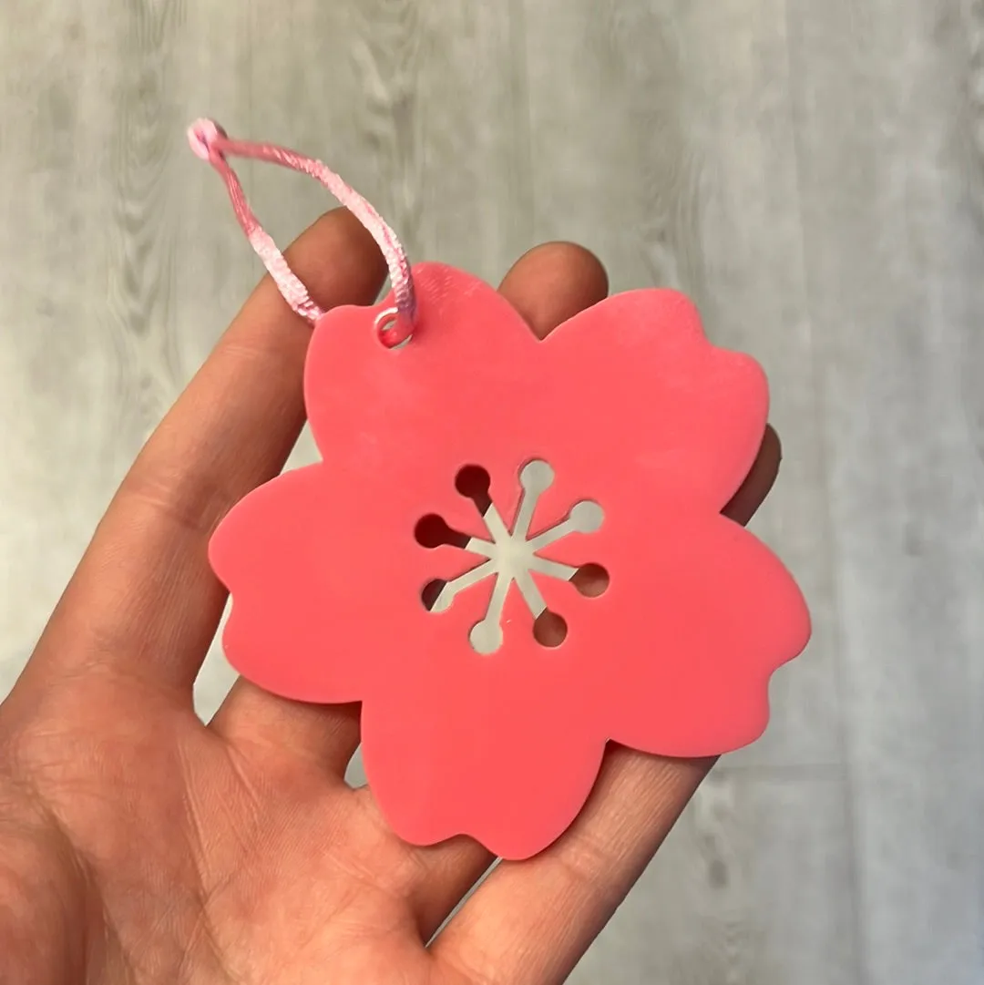 Pink Acrylic Cherry Blossom Ornament