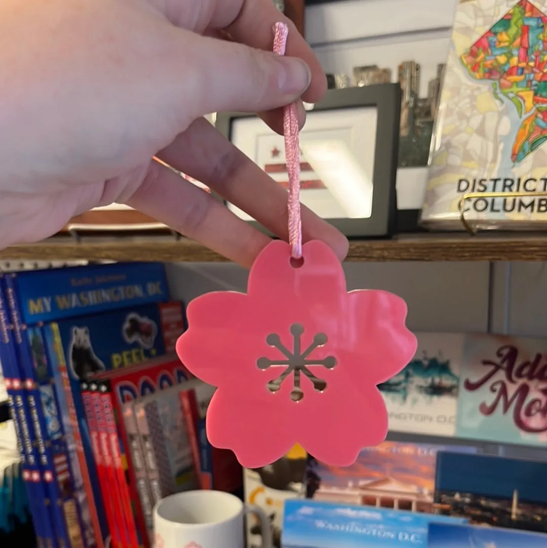 Pink Acrylic Cherry Blossom Ornament