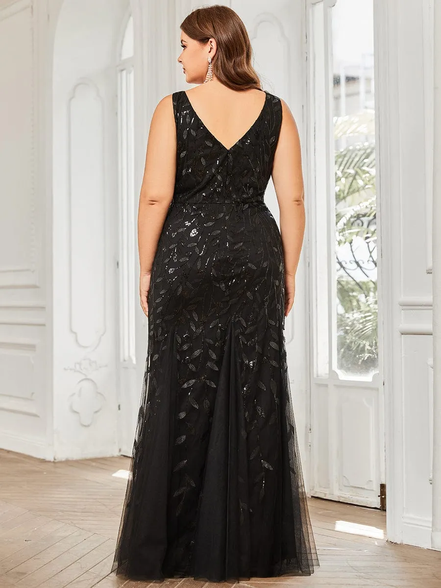 Plus Size Maxi Sequin Formal Dresses & Gowns