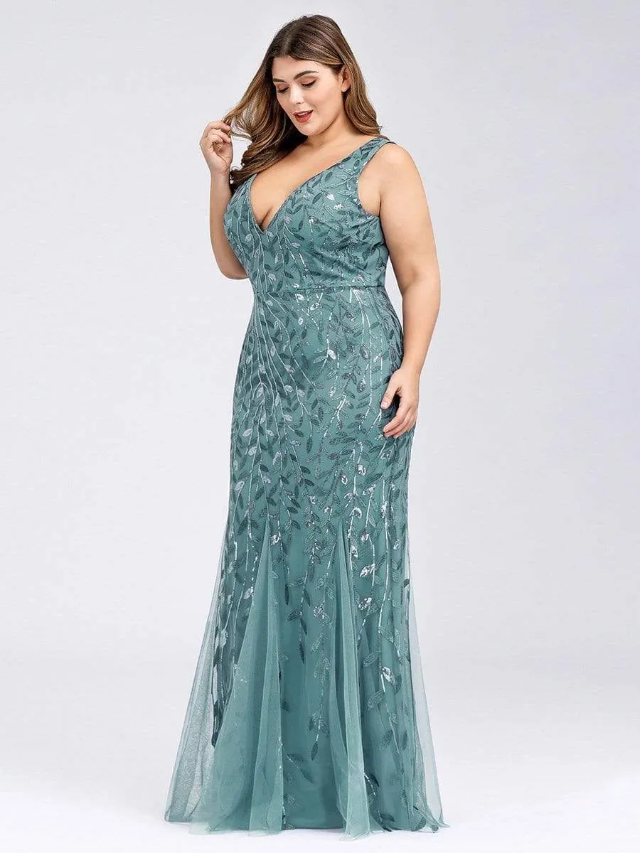 Plus Size Maxi Sequin Formal Dresses & Gowns