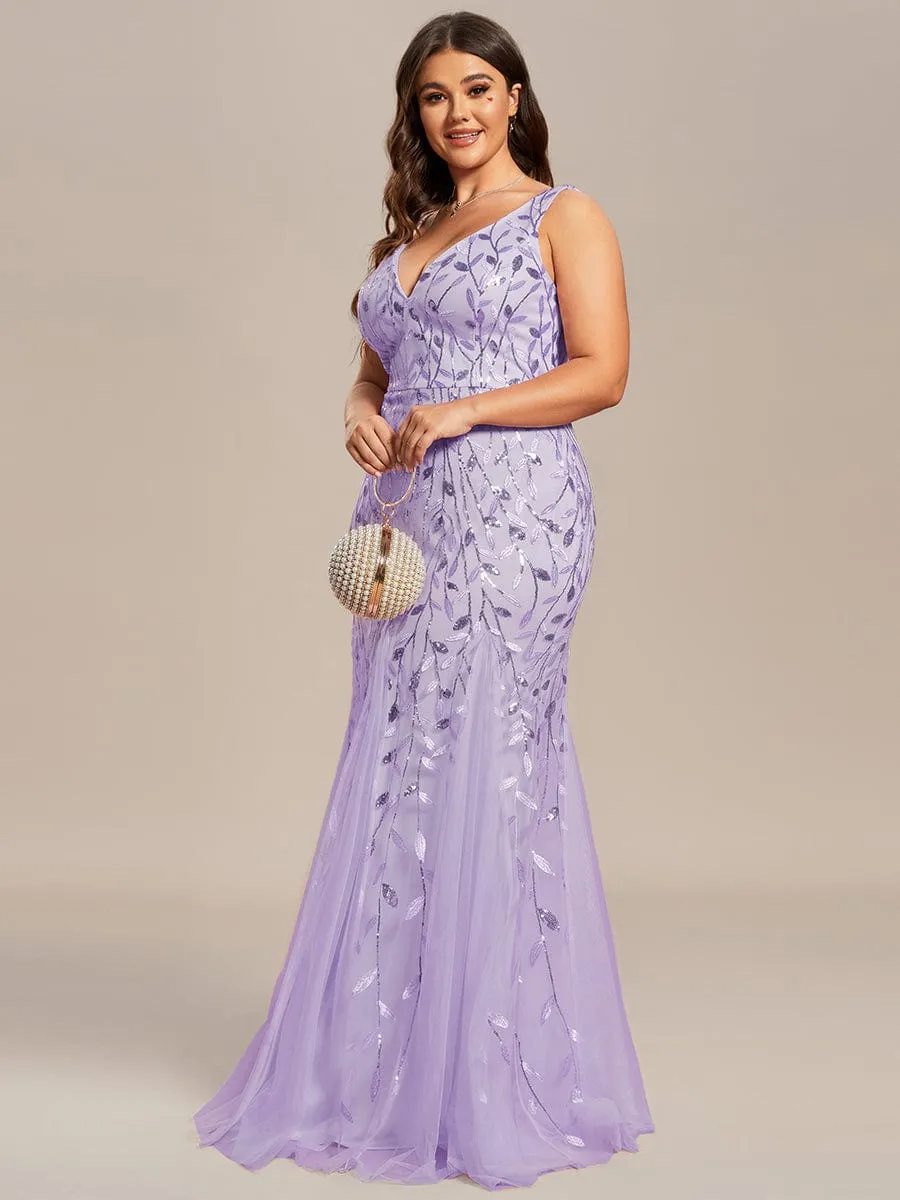 Plus Size Maxi Sequin Formal Dresses & Gowns