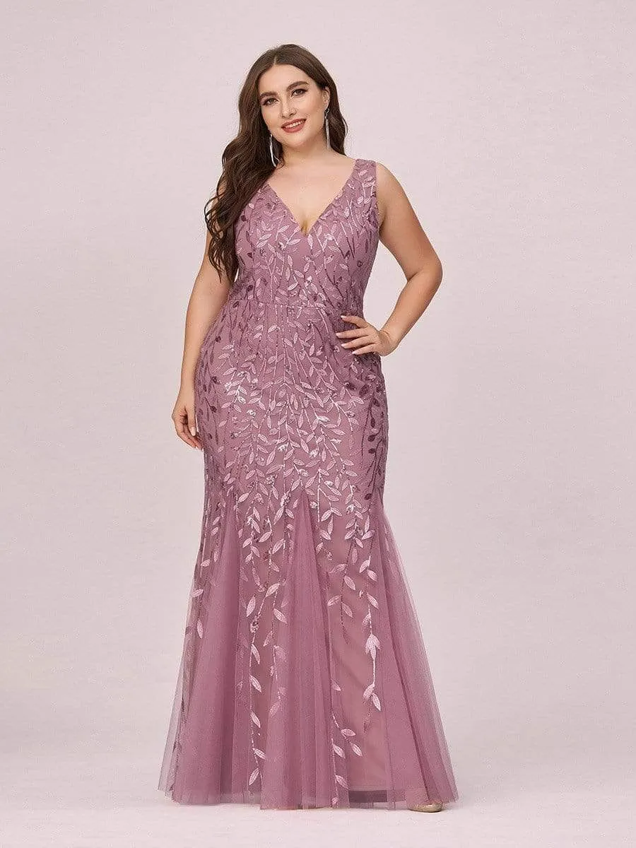 Plus Size Maxi Sequin Formal Dresses & Gowns