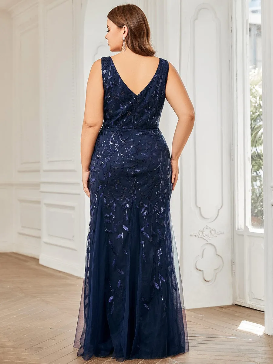 Plus Size Maxi Sequin Formal Dresses & Gowns