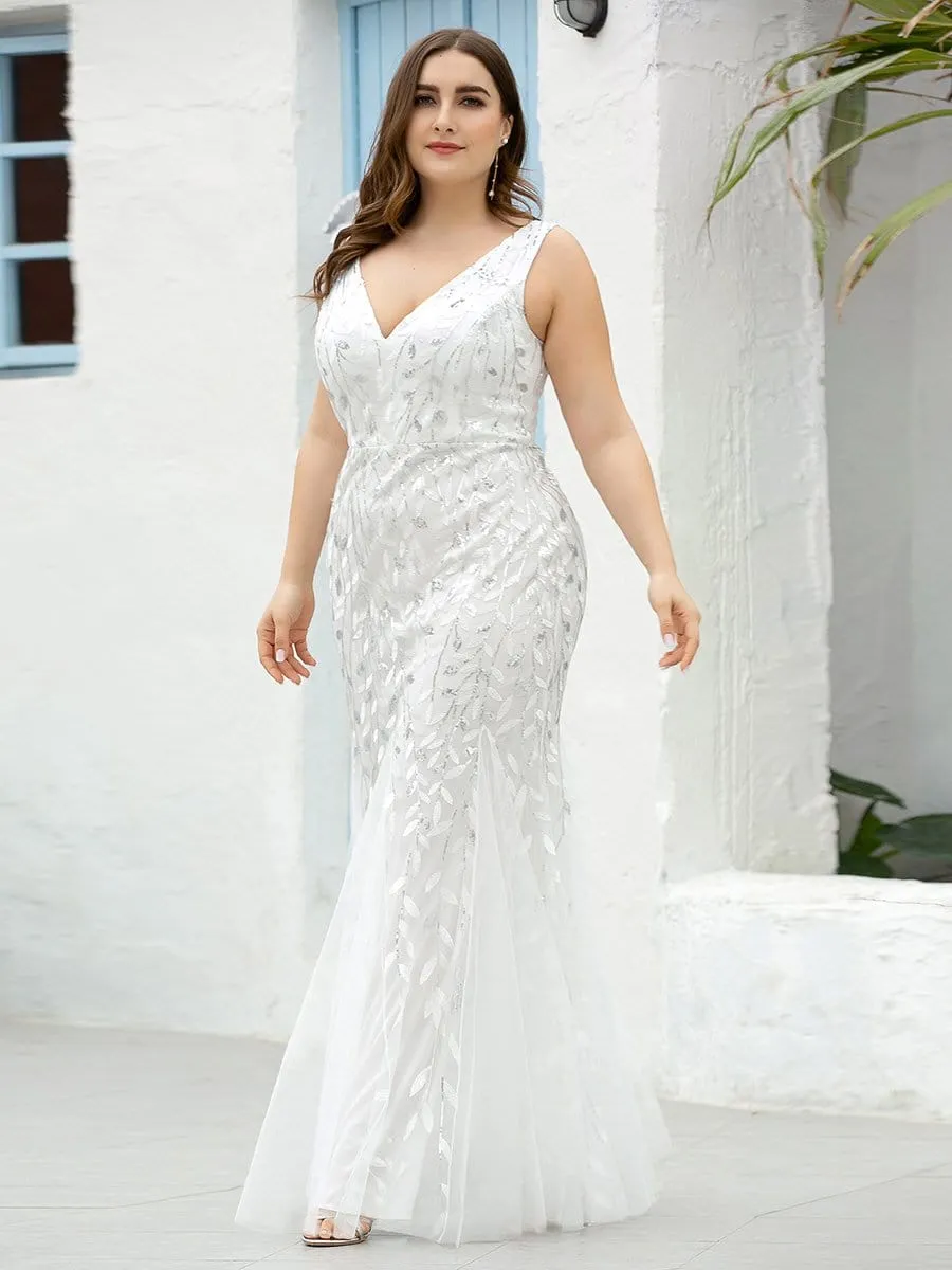 Plus Size Maxi Sequin Formal Dresses & Gowns