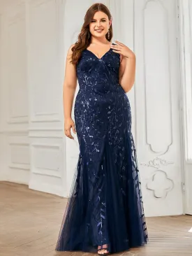 Plus Size Maxi Sequin Formal Dresses & Gowns