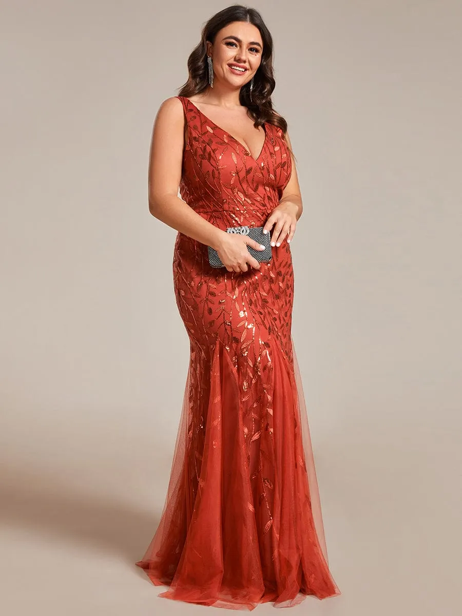 Plus Size Maxi Sequin Formal Dresses & Gowns