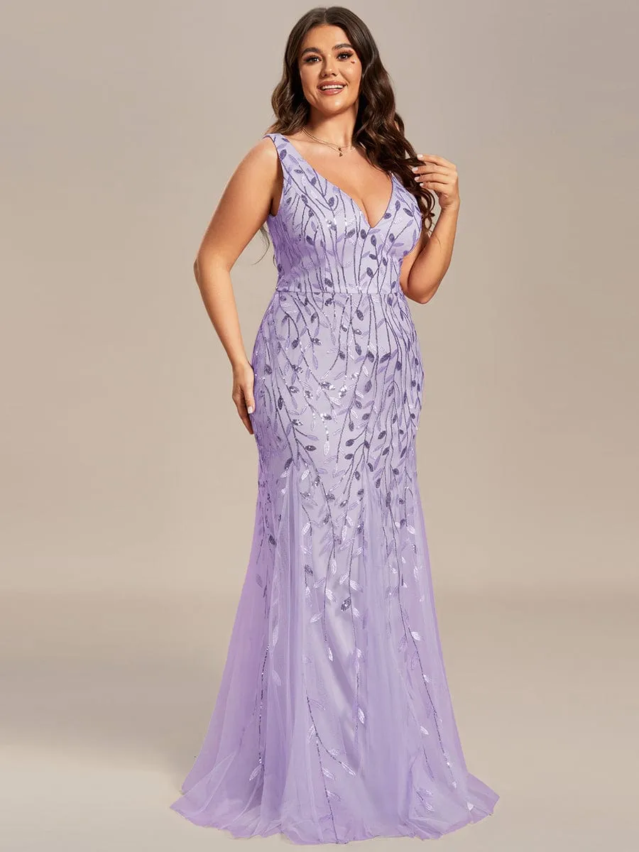 Plus Size Maxi Sequin Formal Dresses & Gowns