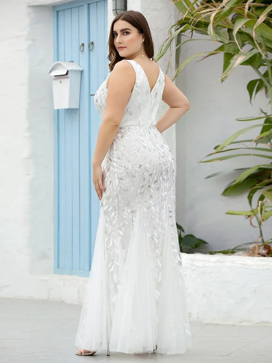 Plus Size Maxi Sequin Formal Dresses & Gowns