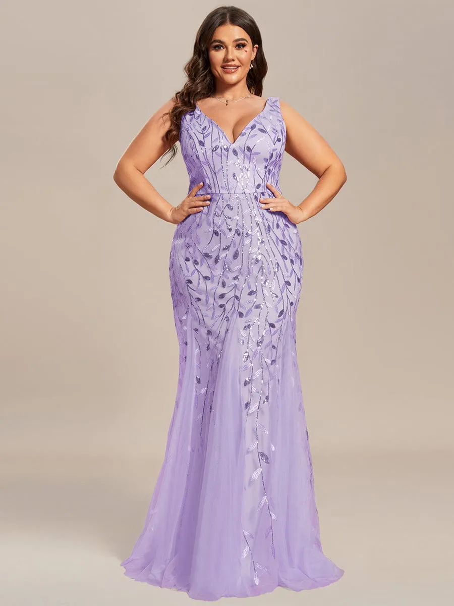 Plus Size Maxi Sequin Formal Dresses & Gowns