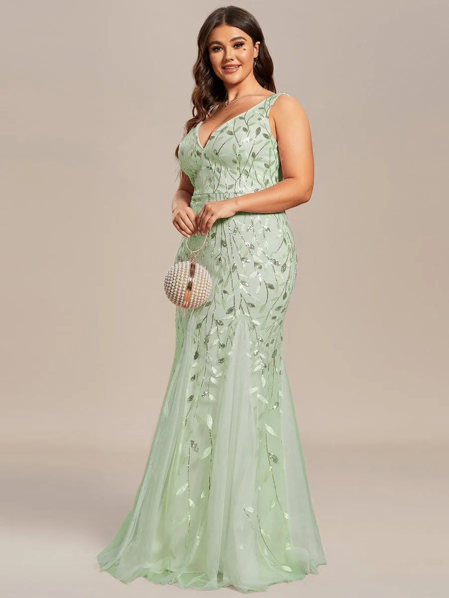 Plus Size Maxi Sequin Formal Dresses & Gowns