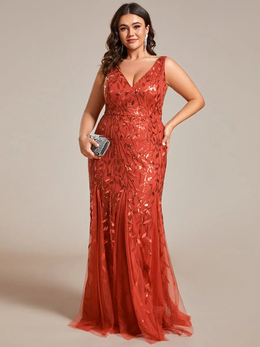 Plus Size Maxi Sequin Formal Dresses & Gowns