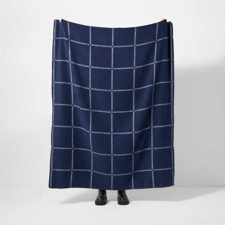 Recycled Cotton Throws/Navy