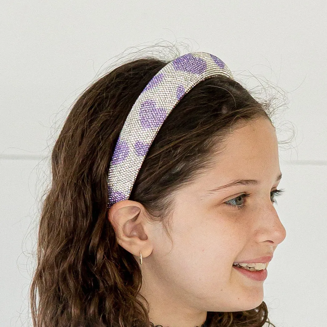 Rhinestone Heart Sponge Padded Headbands