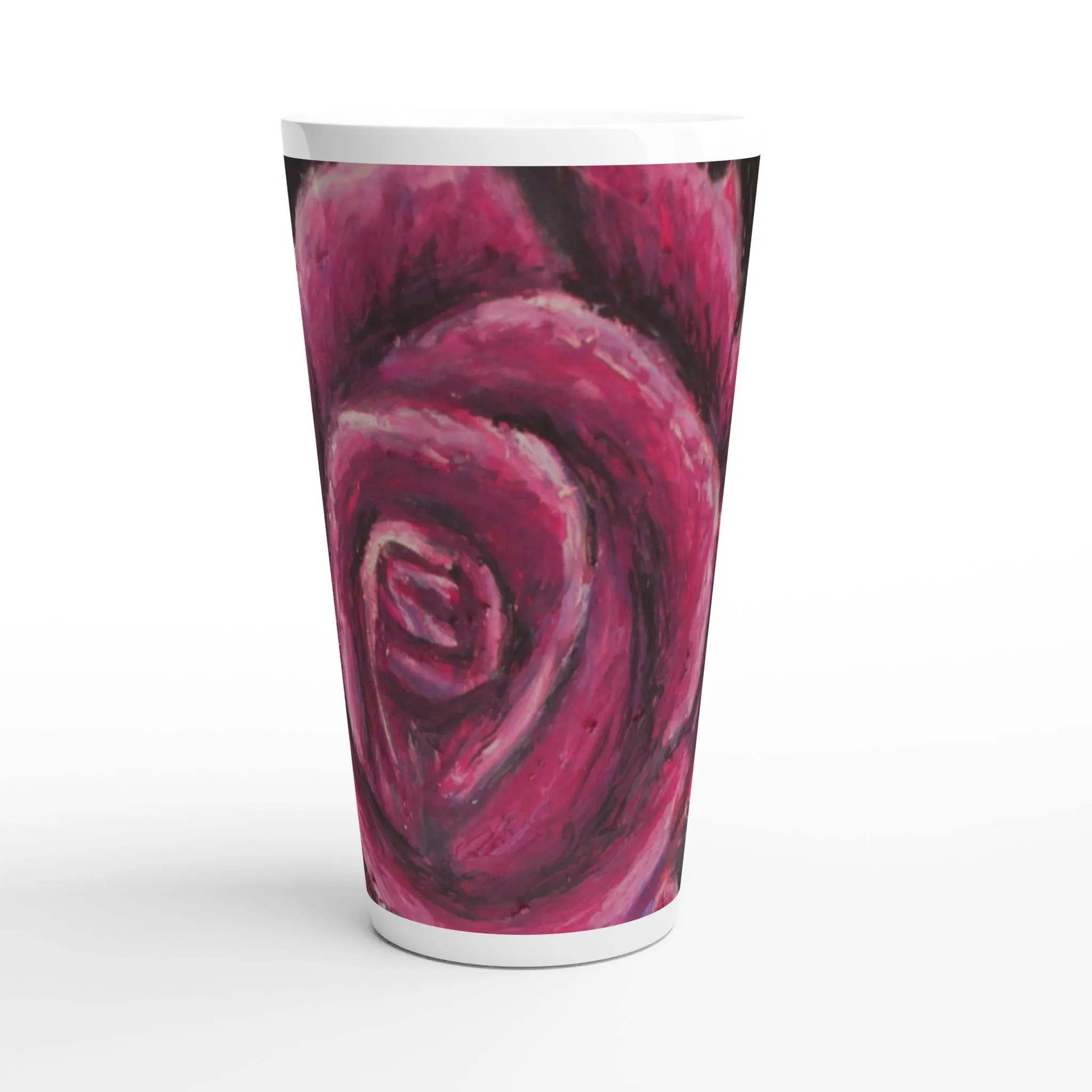 Rosy Pink ~ Latte 17oz Ceramic Mug