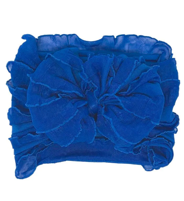 Ruffled Headband- Royal