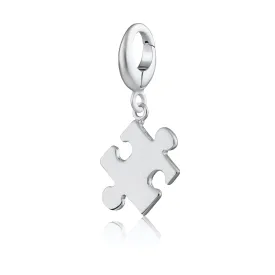 Silver Jigsaw Charm