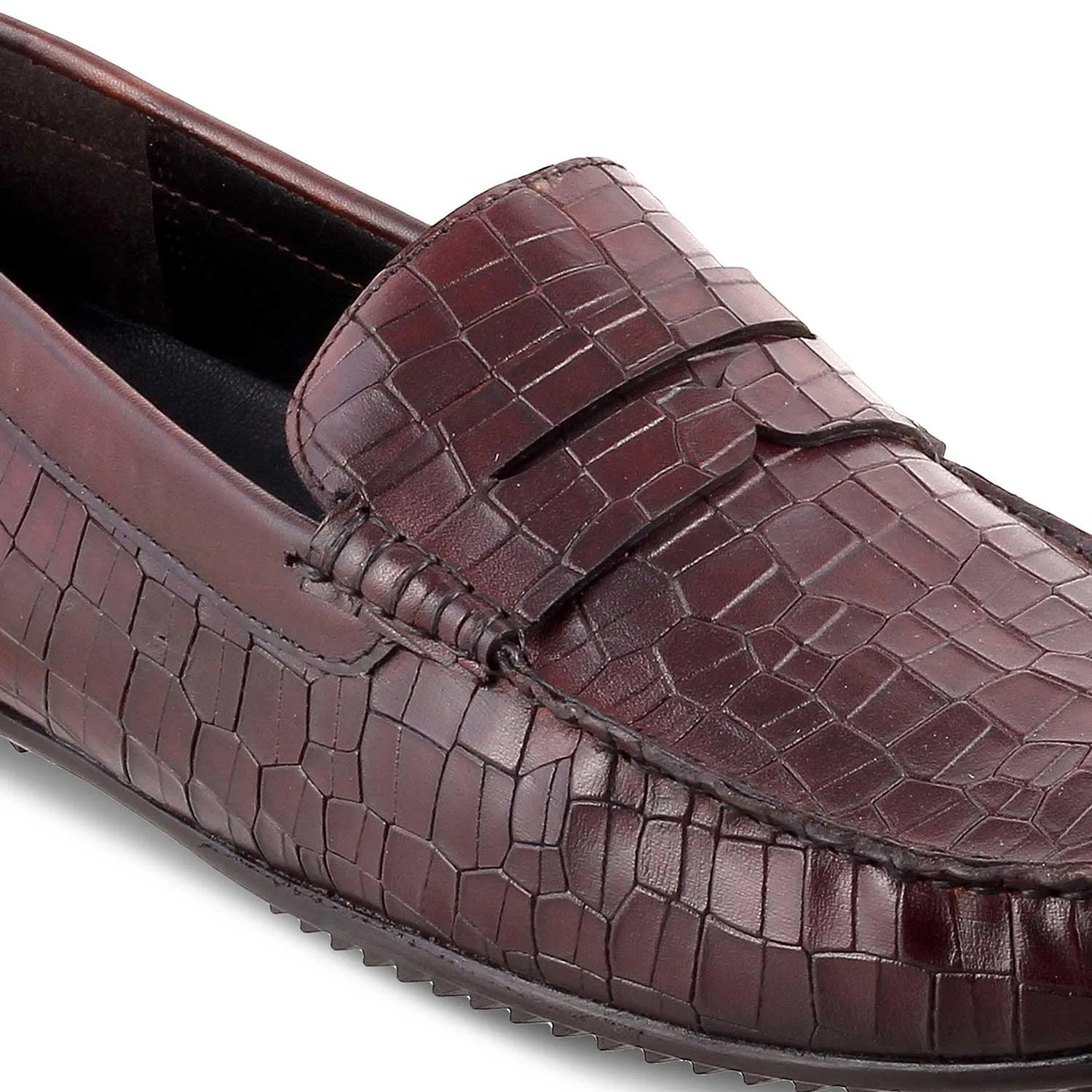 The Avyo Brown Men's Leather Loafers Tresmode