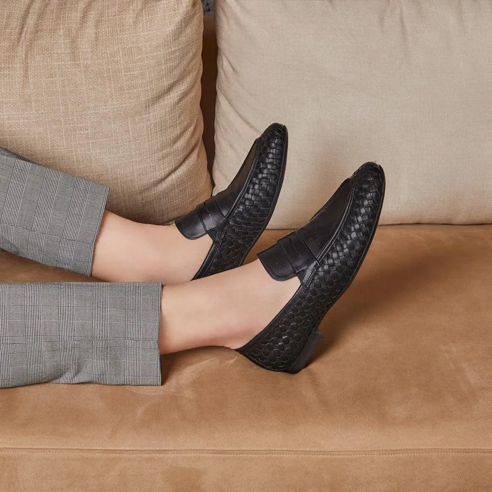 The Sydney Black Men's Leather Loafers