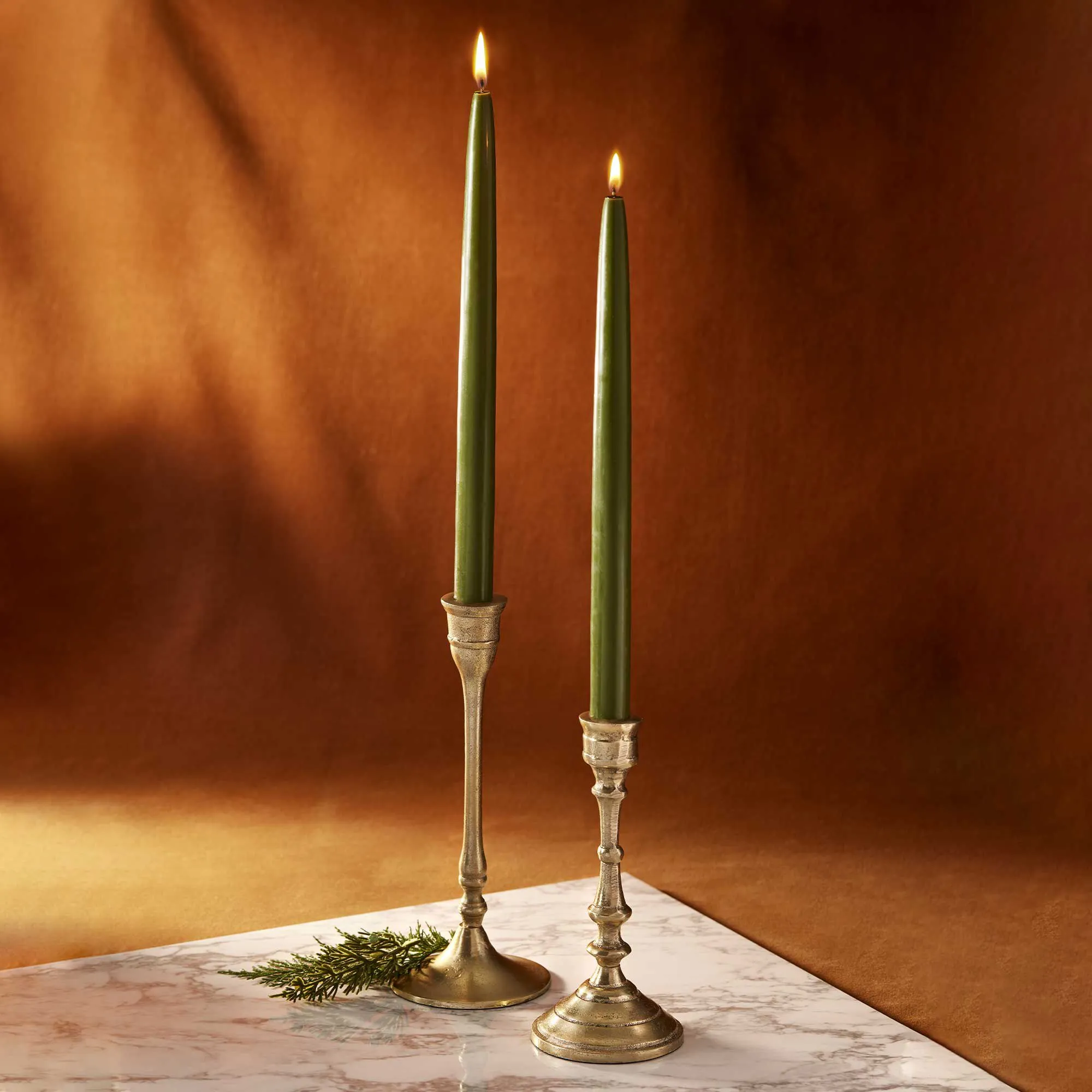 Thymes Frasier Fir Taper Candle – 12" – Set of 2