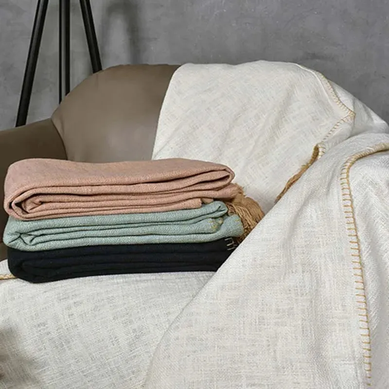 Top Stich Cotton Throw | 71 & 49 Inches