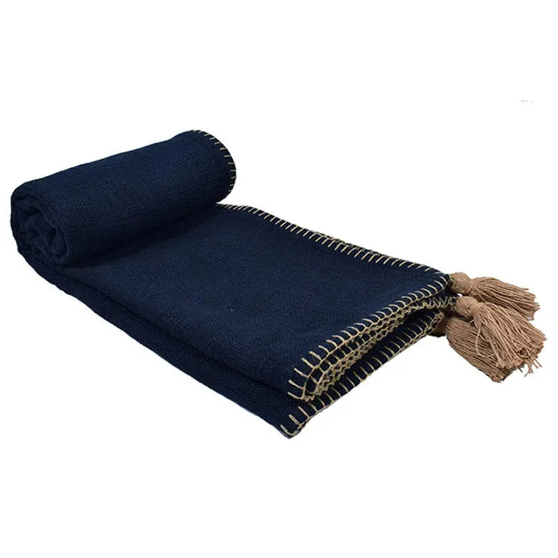 Top Stich Cotton Throw | 71 & 49 Inches