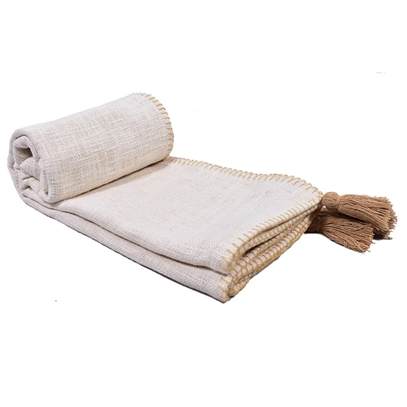 Top Stich Cotton Throw | 71 & 49 Inches