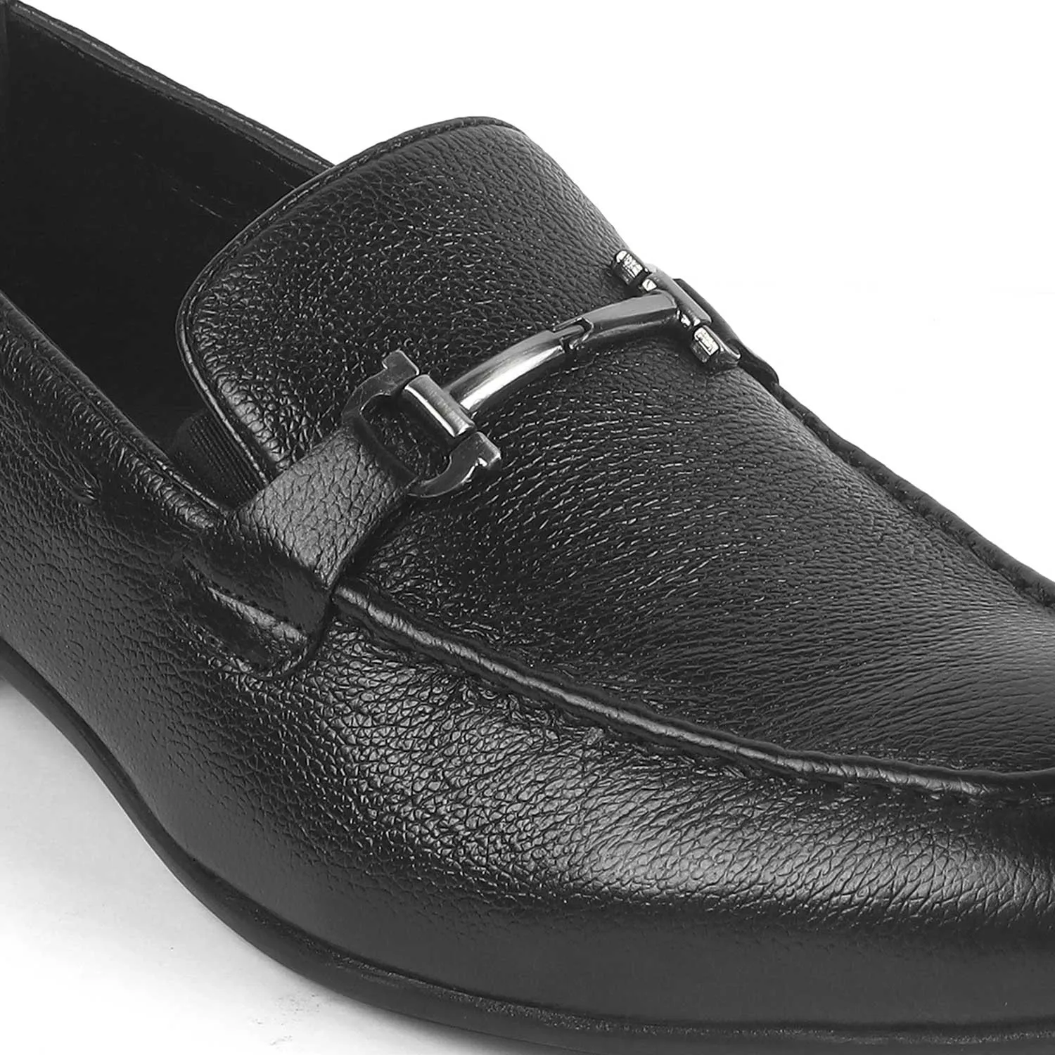 Tresmode Obaa Black Men's Leather Loafers