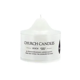 White Candle Pillar - 9cm x 9cm