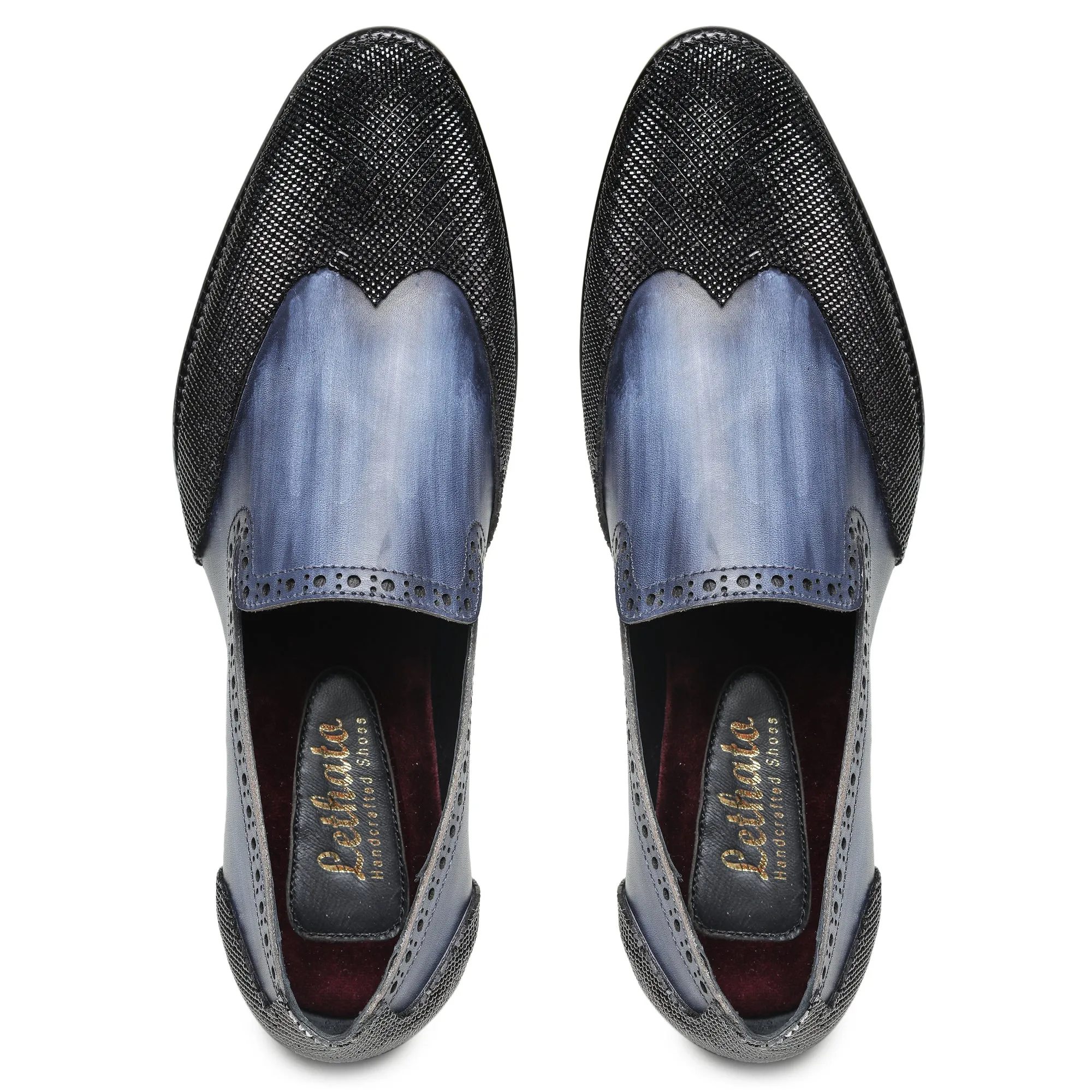 Wingtip Venetian Loafers - Blue